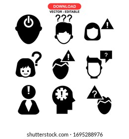 problem icon or logo isolated sign symbol vector illustration - Collection of high quality black style vector icons
