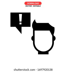 problem icon or logo isolated sign symbol vector illustration - high quality black style vector icons
