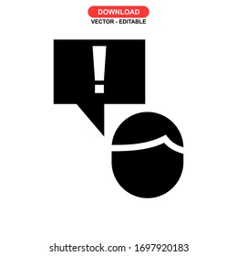 problem icon or logo isolated sign symbol vector illustration - high quality black style vector icons
