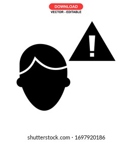 Icono de problema o logotipo símbolo de signo aislado ilustración vectorial - iconos vectoriales de estilo negro de alta calidad
