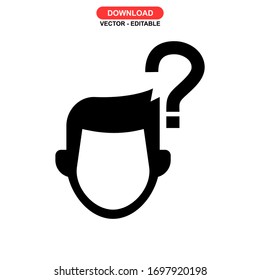 Icono de problema o logotipo símbolo de signo aislado ilustración vectorial - iconos vectoriales de estilo negro de alta calidad
