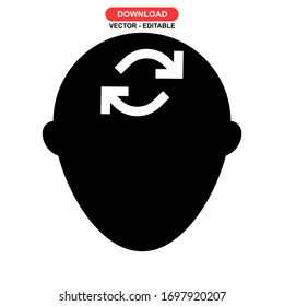 Icono de problema o logotipo símbolo de signo aislado ilustración vectorial - iconos vectoriales de estilo negro de alta calidad
