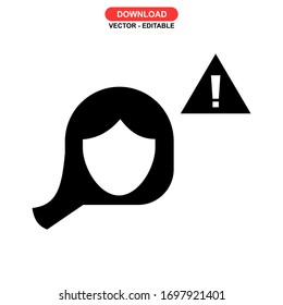 problem icon or logo isolated sign symbol vector illustration - high quality black style vector icons
