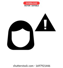 problem icon or logo isolated sign symbol vector illustration - high quality black style vector icons
