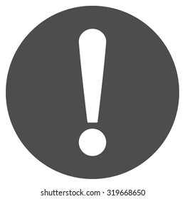 Problem icon from Primitive Set. This isolated flat symbol is drawn with gray color on a white background, angles are rounded.