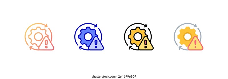 Ícone de problema define coleção de vários estilos