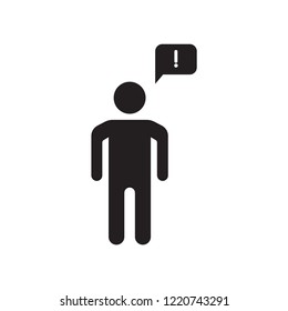 Problem icon. Trendy Problem logo concept on white background from Productivity collection. Suitable for use on web apps, mobile apps and print media.