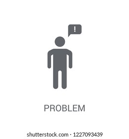 Problem icon. Trendy Problem logo concept on white background from Productivity collection. Suitable for use on web apps, mobile apps and print media.