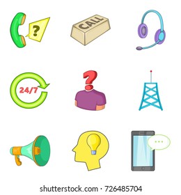 IT problem icons set. Cartoon set of 9 it problem vector icons for web isolated on white background