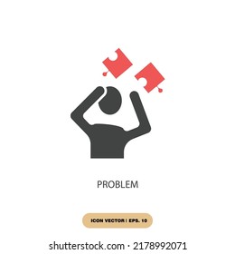 problem icons  symbol vector elements for infographic web