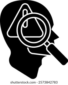 Problem Identification Icon - Black Filled Style - Critical Thinking Theme