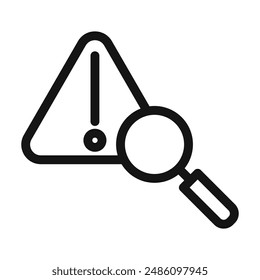 Problem identification icon mark in filled style