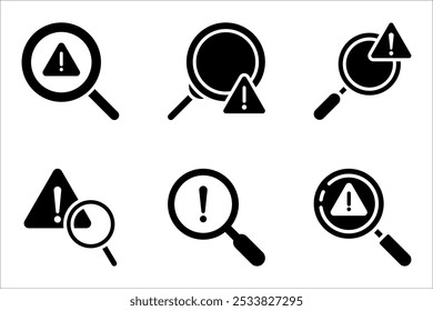 Problem identification linear icon set. Problem solving process. vector illustration on white background