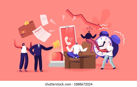 Problem Ignoring Concept. Frivolous Character Avoid Difficulties Prefer Ignoring Urgent Issues at Work and Life. Relaxed Man in Headphones Meditate in Messy Office. Cartoon People Vector Illustration