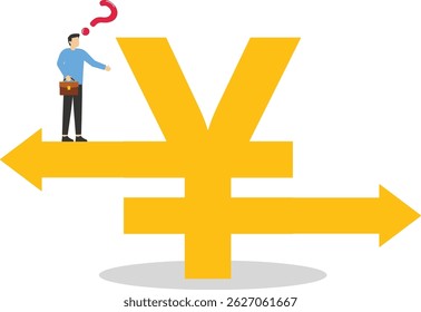 O problema do investimento e onde investir, onde investir, o problema do dinheiro, opções de investimento e encruzilhadas, ilustração de ações