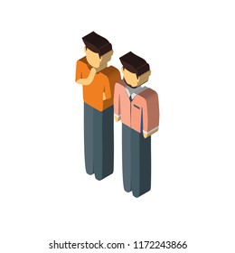 Problem isometric left top view 3D icon