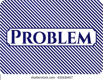 Problem jean or denim emblem or badge background