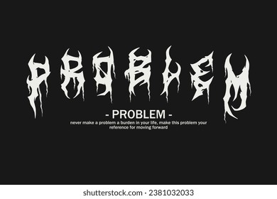 Problem Metal Typography – Brutal Deathcore Font for T-Shirt and Poster Design