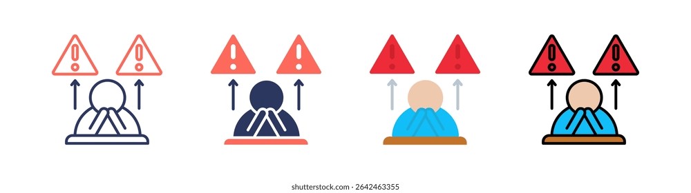 Problem Multi Style Icon Set Vector