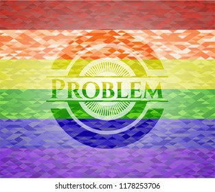 Problem on mosaic background with the colors of the LGBT flag
