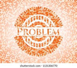 Problem orange mosaic emblem