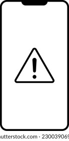 problem phone warning alert caution Outline