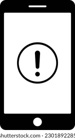 problem phone warning alert error Glyph