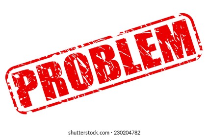 Problem red stamp text on white