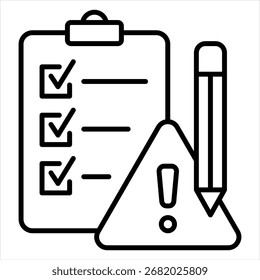 Problem Report Outline Icon Illustration Vector