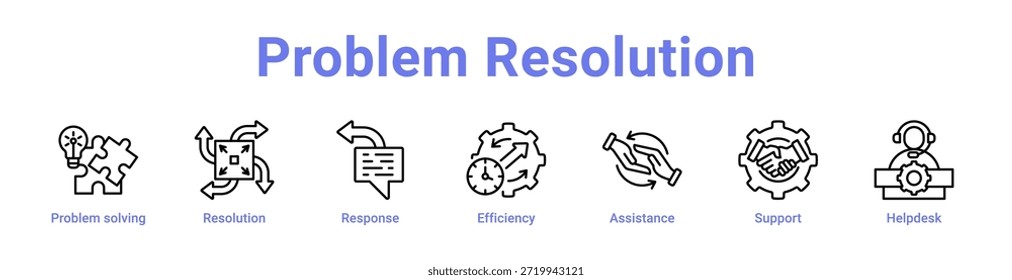 Icono de resolución de problemas Anuncio y colección