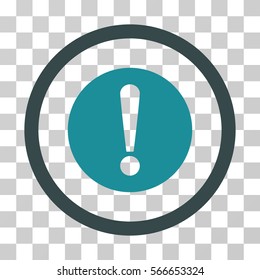 Problem rounded icon. Vector illustration style is flat iconic bicolor symbol inside a circle, soft blue colors, transparent background. Designed for web and software interfaces.