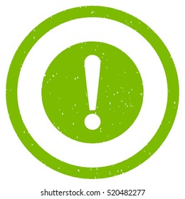 Problem rubber seal stamp watermark. Icon vector symbol with grunge design and corrosion texture. Scratched eco green ink sticker on a white background.
