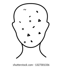 Problem skin and acne icon