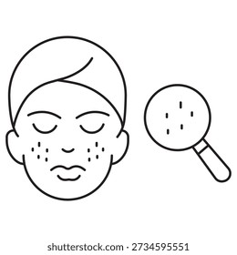 Problem Skin icon, Acne Care Solutions, Clear and Healthy Skin Guide, Sensitive Skin Treatment, Blemish Control Routine, vector