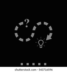 Problem solution flat icon.