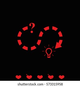 Problem solution flat icon.