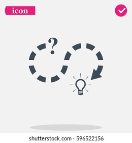 Problem Solution Flat Icon.