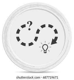 Problem solution flat icon.