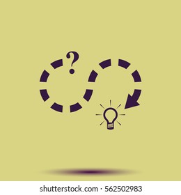 Problem solution flat vector icon.