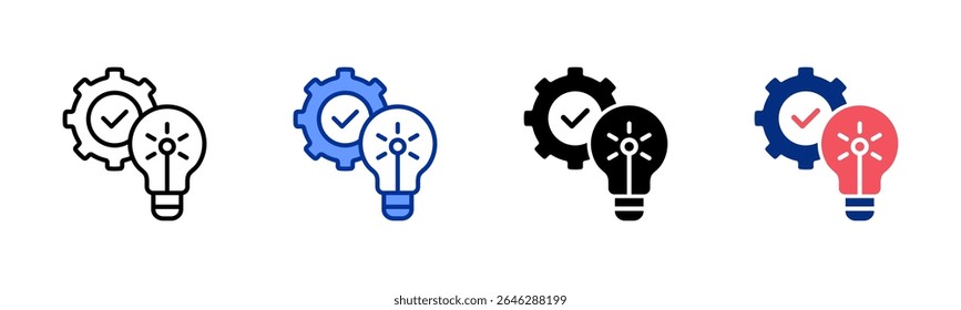 Problem Solution icon sheet multiple style collection