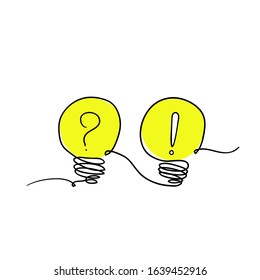 Problem solution icon symbol Question and answer business concept.hand drawn doodle style isolated background