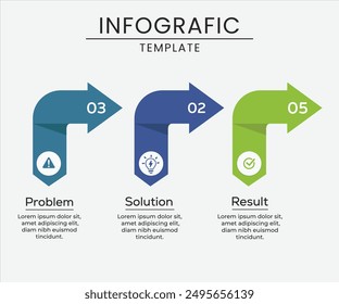 Problema Solución Resultado infografía Plantilla 