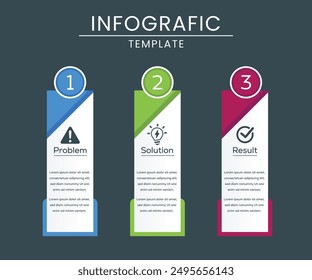 Problema Solución Resultado infografía Plantilla 