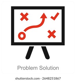 Problem Solution vector icon concept design