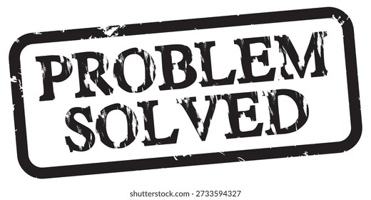 Problema resuelto sello grunge aislado. PNG