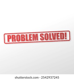 problem solved text stamp vector background