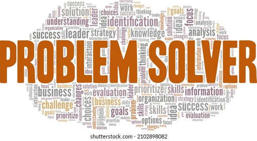 Problem Solver conceptual vector illustration word cloud isolated on white background.