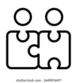 Problem Solvers Staff members Concept, hrm symbol on white background, Employee as Puzzle Jigsaw Vector Icon Design