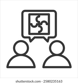 Problem Solving Activities Outline Icon Vector Illustration