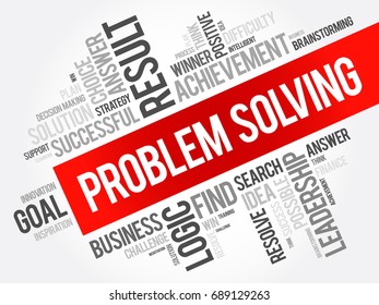 Problem Solving Aid Word Cloud Collage Stock Vector (Royalty Free ...